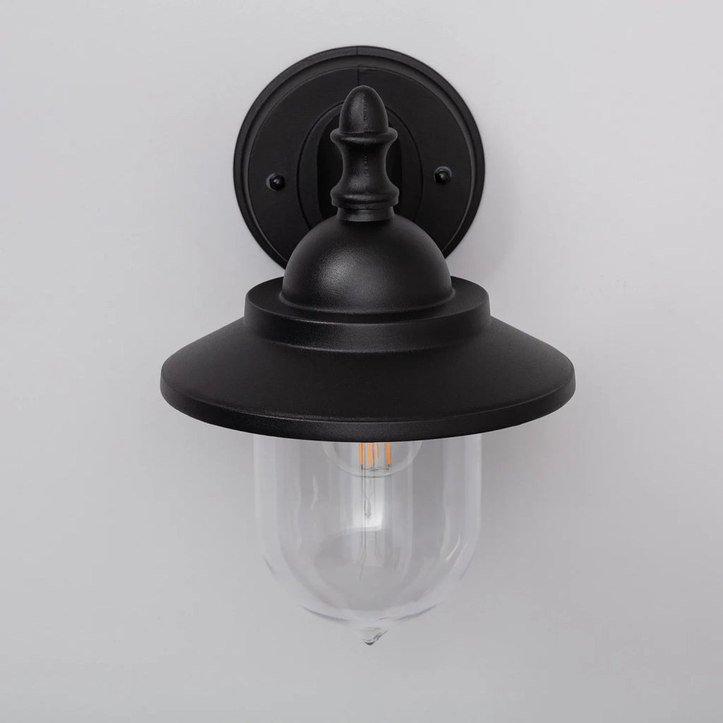 Applique esterna industriale nera IP44 Giovanni E27