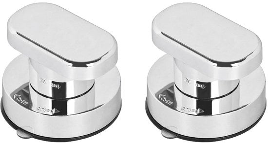 Zuignap con Maniglia - 2 Pezzi - Maniglie per Vetro - Imprigionato all'Acqua - Leggero - Materiale Duraturo - Maniglia