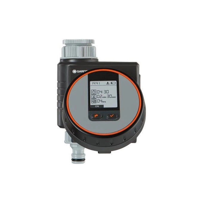 Gardena 1890-20 Computer per Irrigazione Flex Adatto per Sistema di Irrigazione a Pioggia e Goccia Pressione Massima 12 bar Alimentazione 9 V Batteria Colore Nero Grigio