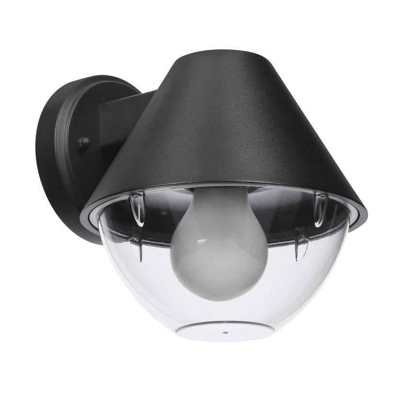 Applique esterna nera cono E27 40W Hendera Candellux