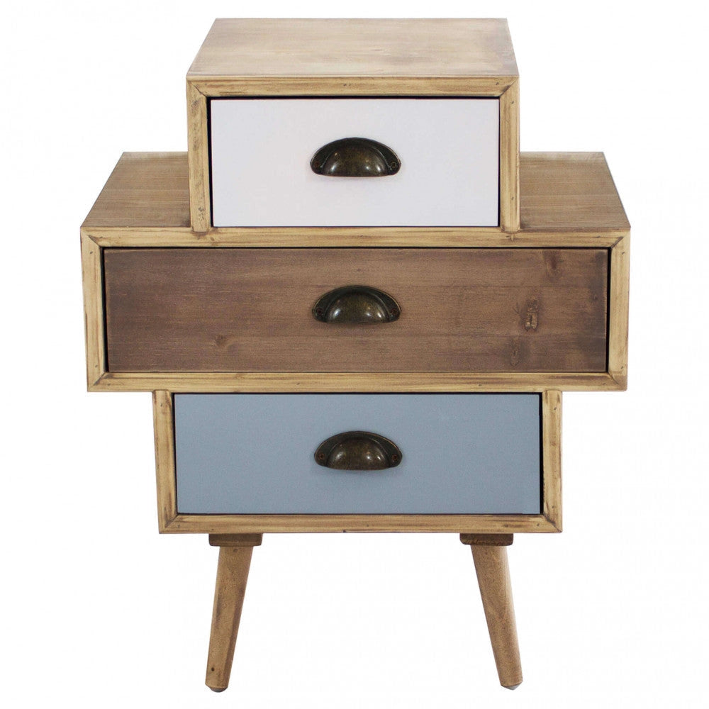 Mobiletto Victoria 50x35x49,5 h cm in Legno Multicolor