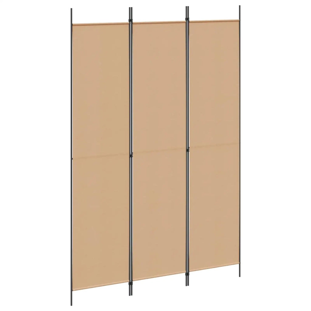 Divisorio Ambienti | Divider per stanze | Paravento a 3 pannelli Beige 150 x 220 cm Tessuto