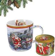 Collezione di Natale - Tazza da Tè in Ceramica con Disegno di Albero di Natale - 400ml