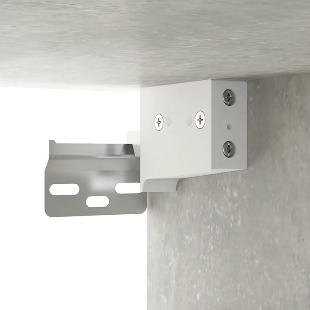 Comodini a Muro 2 pz Grigio Cemento 34x30x20 cm 811385