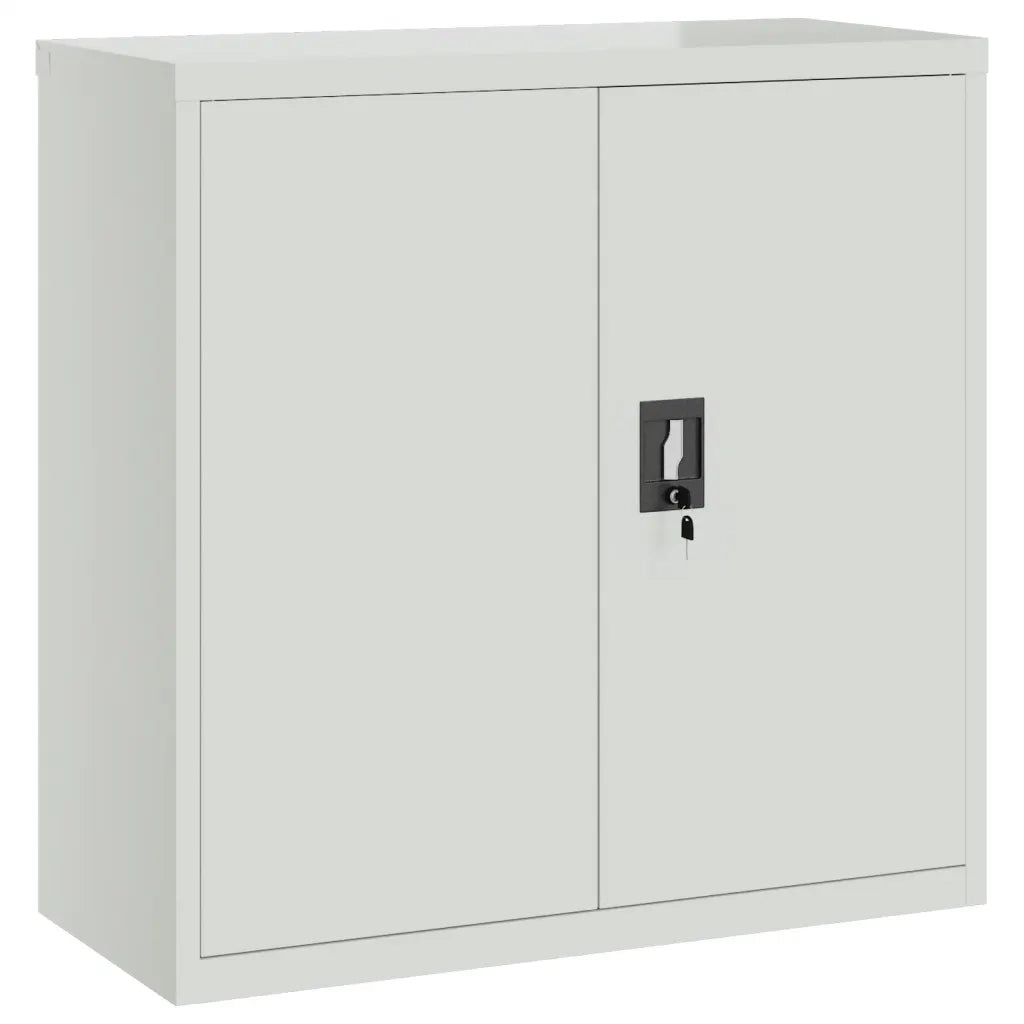 Armadio per Ufficio a 2 Ante 90 cm Grigio in Acciaio 20114
