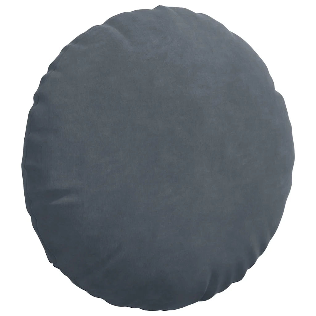 Cuscini per Seduta 2 pcs Grigio scuro Ø 40 x 13 cm Velluto 42014138