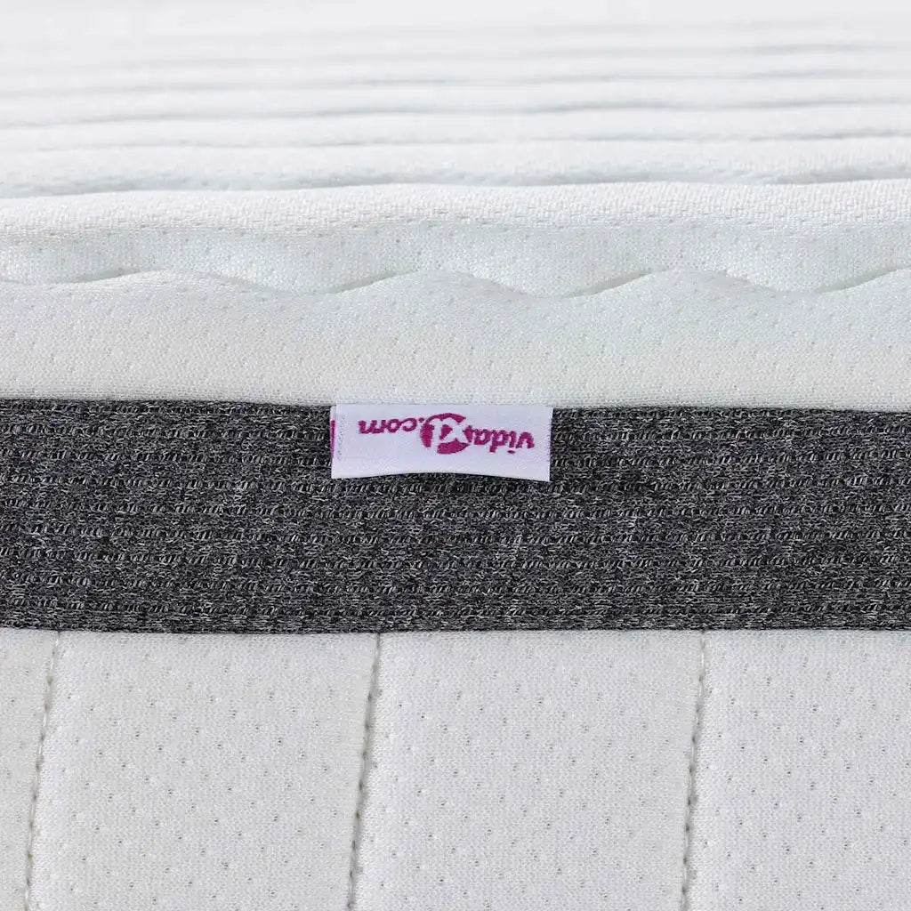 Materasso-Materasso per letto Bianco e Grigio 90 x 190 cm Molla Bonell