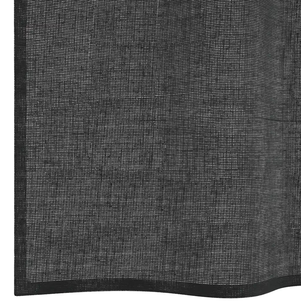 Tende in Voile con Occhielli 2 pz Nero 140x175 cm 4102060