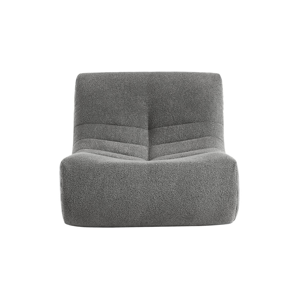 Divano modulare boucle, 2 posti, grigio