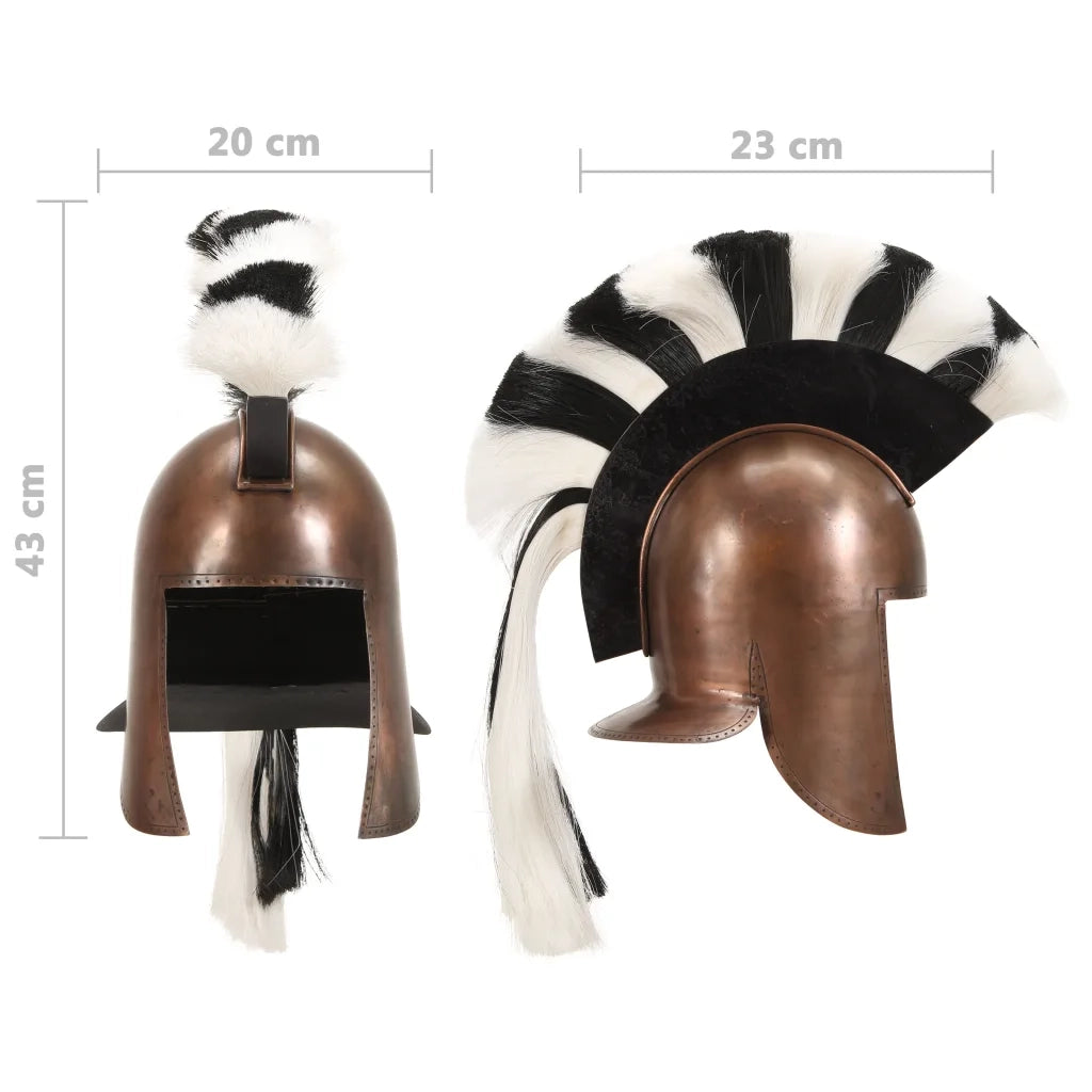 Elmo da Guerriero Greco Antico per LARP in Acciaio Rame cod mxl 61274