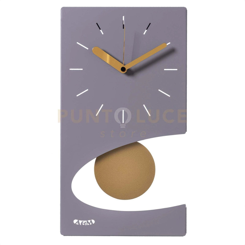 orologio da parete di design moderno eclipse pendolo Glicine in Ferro 25x44cmh