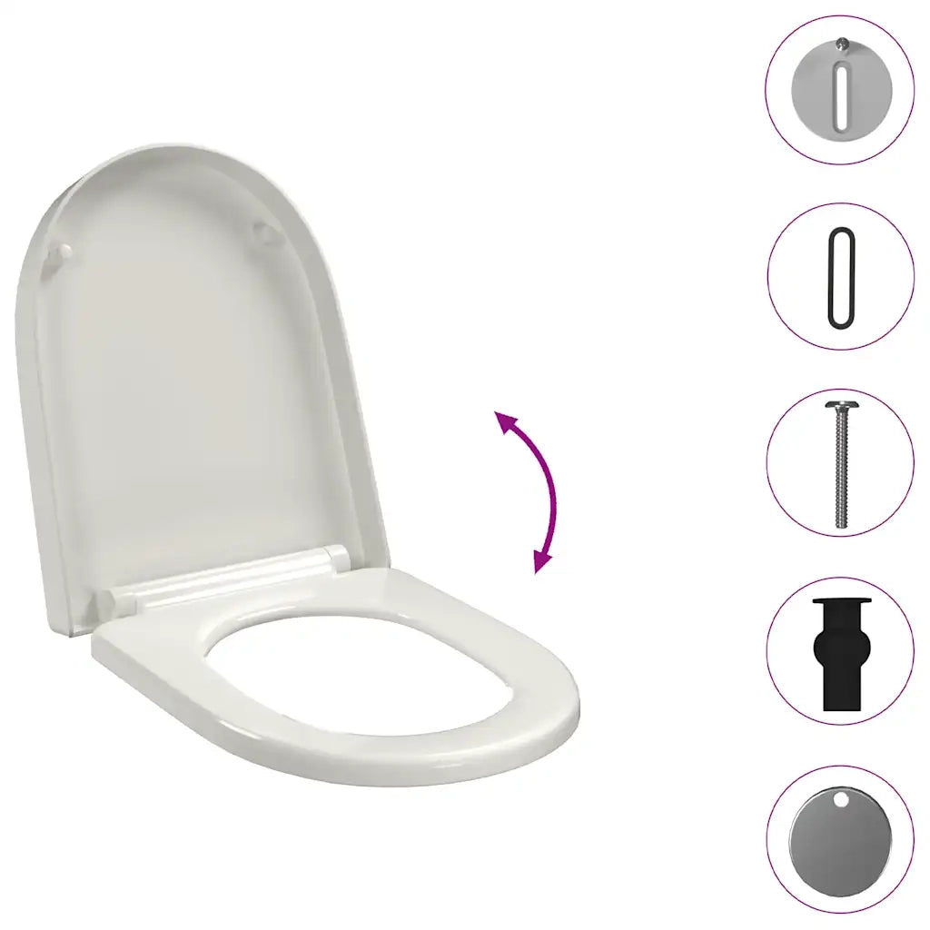 Copriwater Ammortizzato e Sgancio Rapido Bianco Quadrato 141765