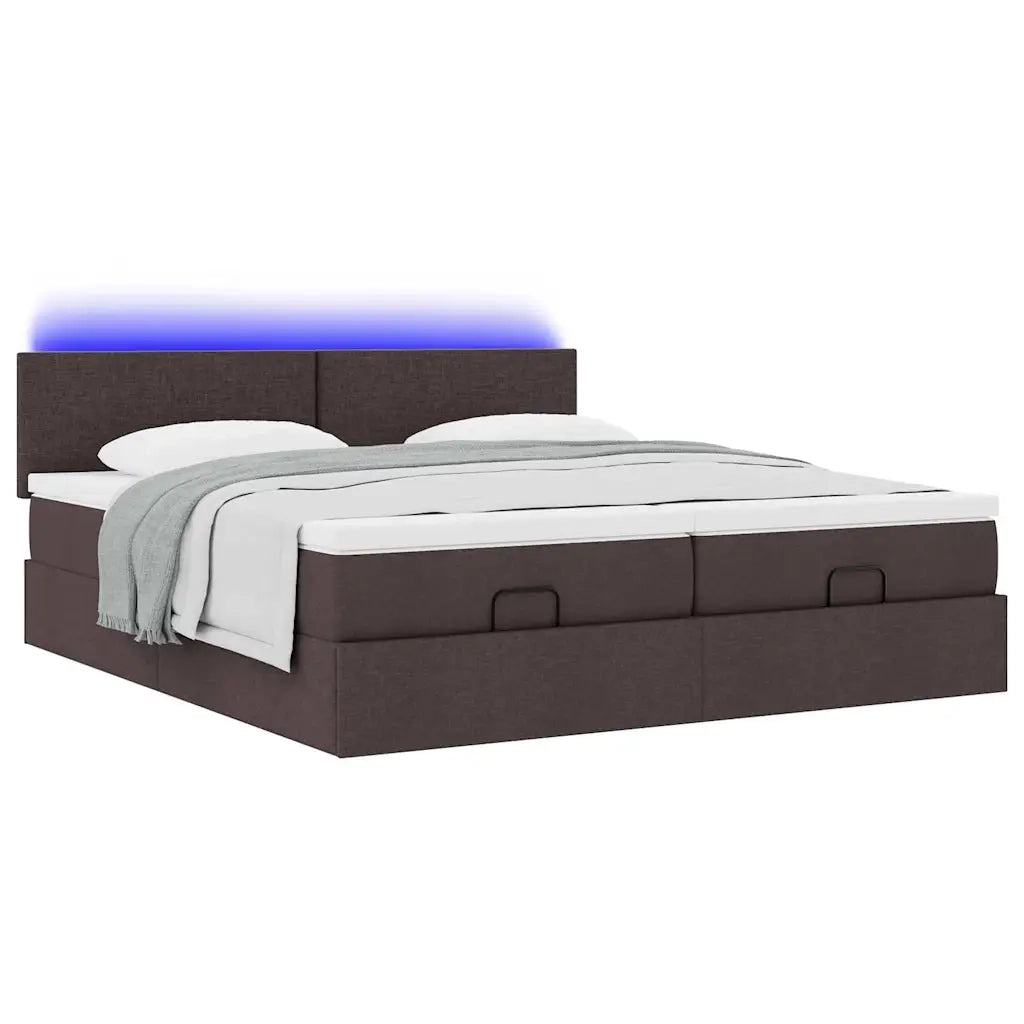 Struttura Letto Pouf con Materassi 160x200 cm in Tessuto 3312818