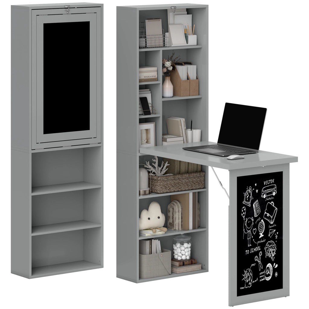 Scrivania con scaffale, ripiano regolabile e lavagna ¨C Minimal ¨C Legno