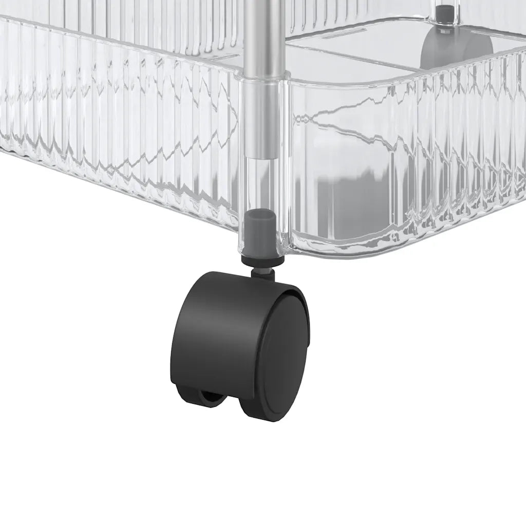 Carrello Portaoggetti a 3 Livelli 37x28x68 cm in Acrilico CFW8281135