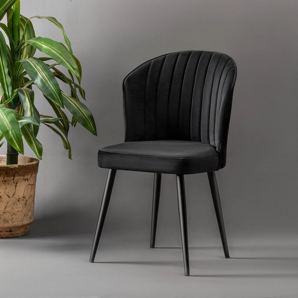 Set di 4 sedie in legno "Rubi" - 52 x 42 x 85 cm - Nero
