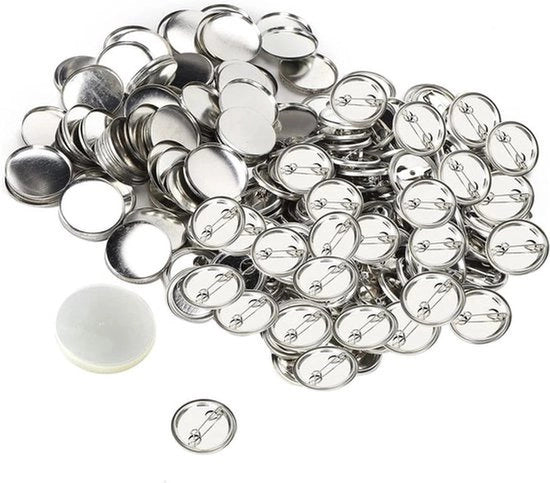 Kit per creare spille - Artigianale - 100-set - Spille per badge - 25mm 32mm opzione disponibile - Adatto per artigianato - Kit per creare spille 32mm, 100-set Spille per badge artigianali, Spille per badge, 25mm 32mm opzione disponibile, 32mm