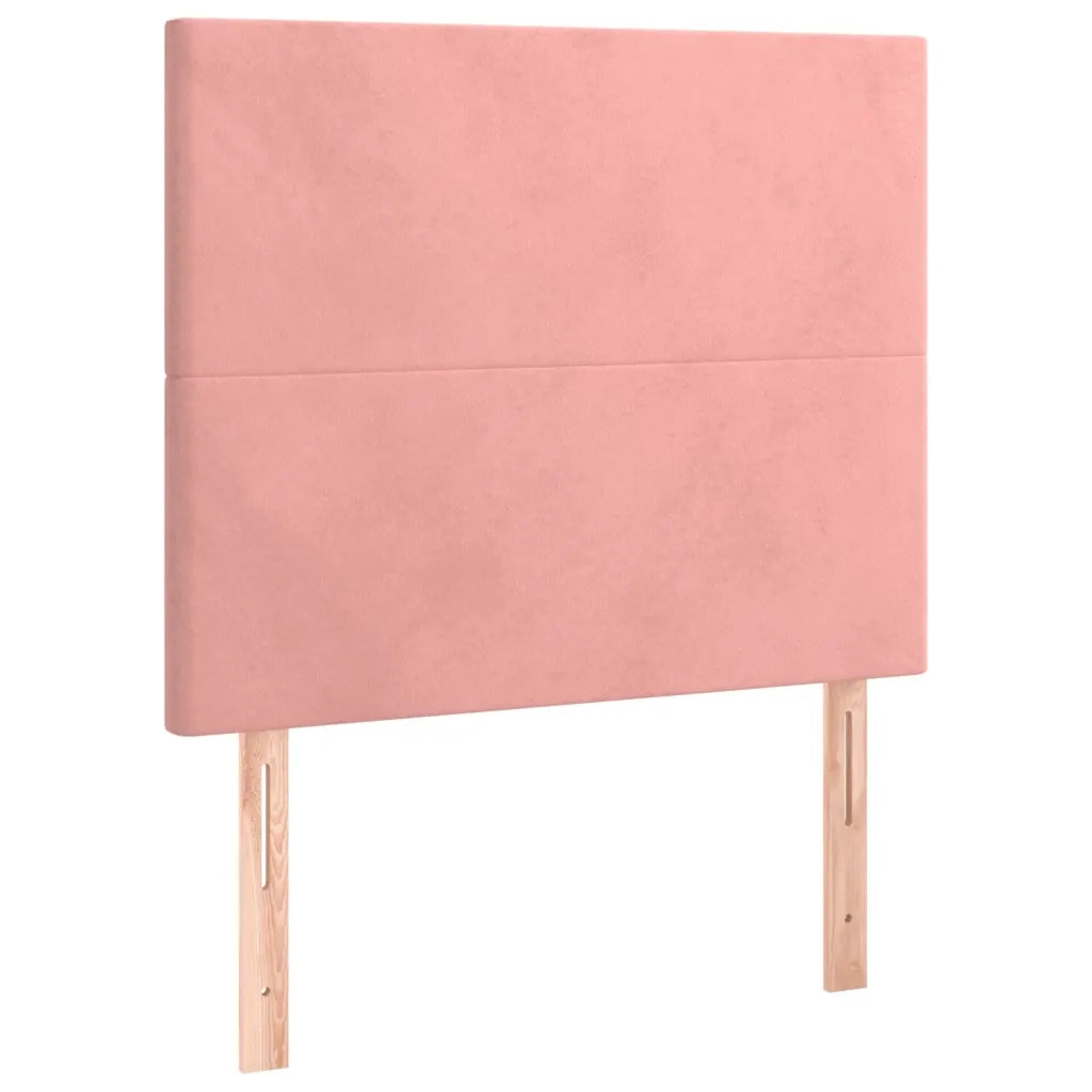 Giroletto a Molle con Materasso Rosa 90x190 cm in Velluto 3137700