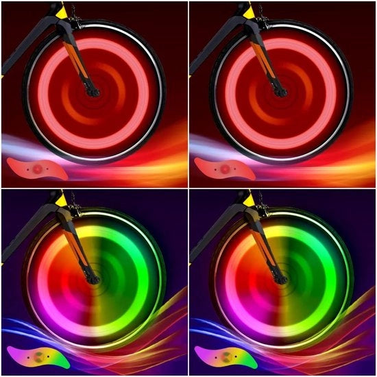 Illuminazione pedale - Illuminazione bicicletta LED - Illuminazione ruota - Sicurezza - Bambini e adulti - Riflessione - Accessori - Illuminazione ruota bicicletta