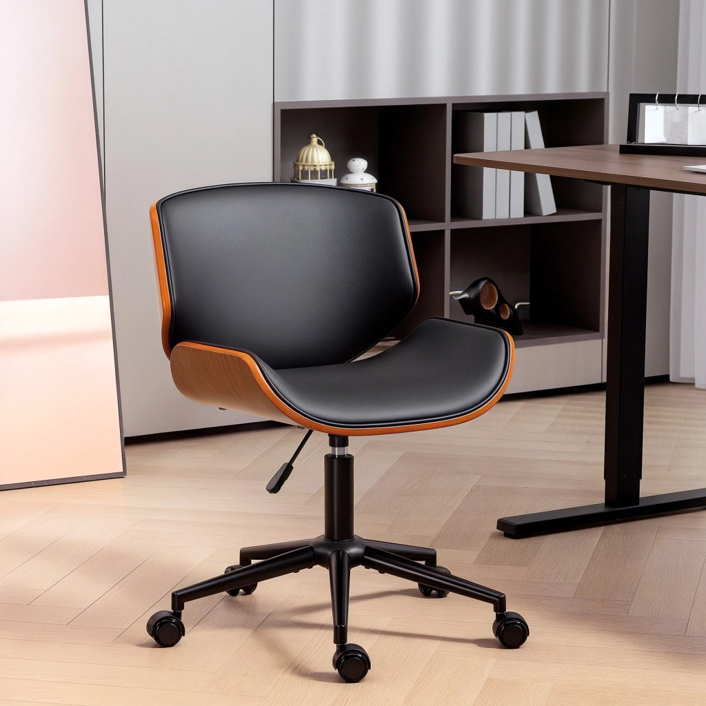 Sedia da ufficio ergonomica senza braccioli ¨C Minimal ¨C 52x54x84cm nero