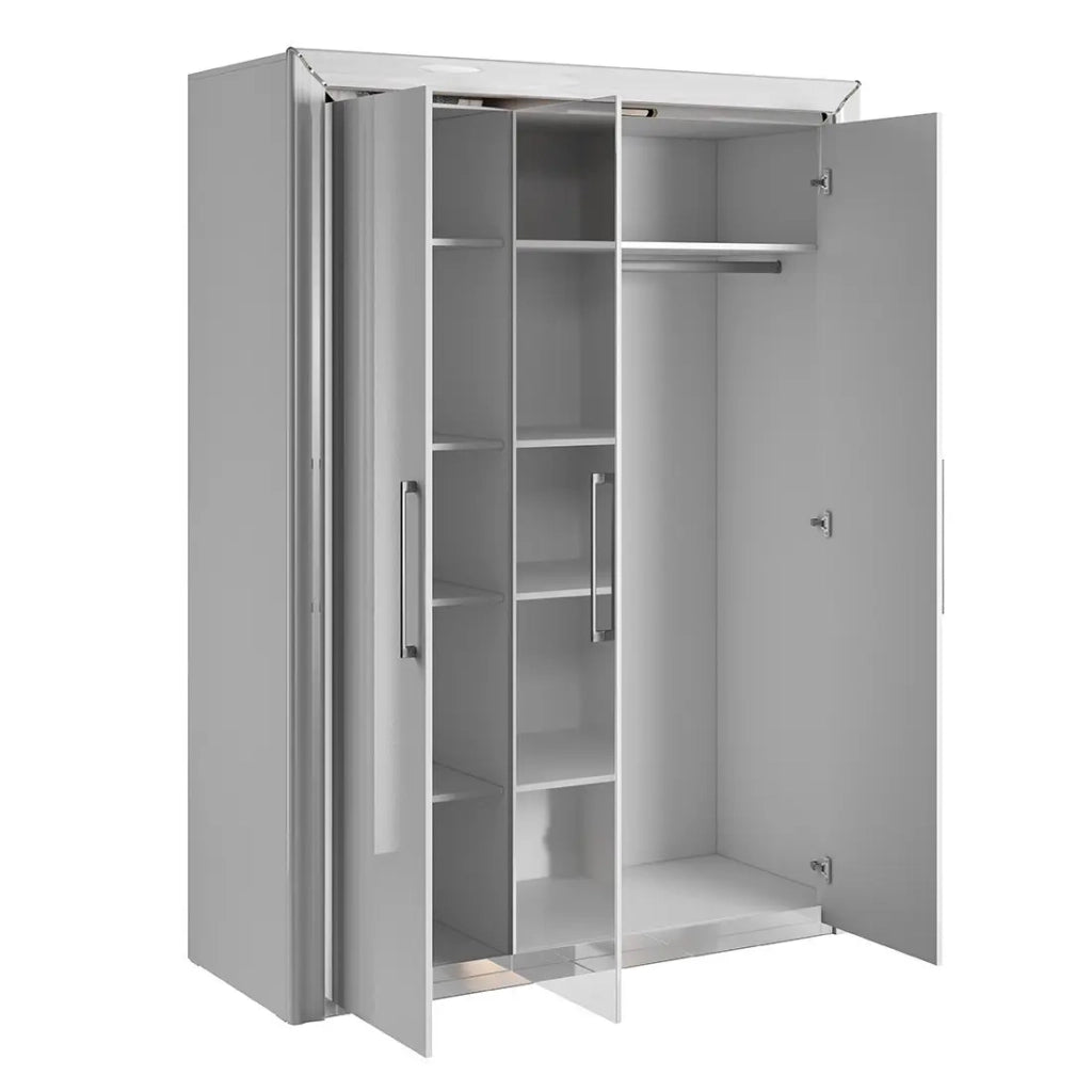 Armadio 150cm collezione DOHA. Colore bianco lucido.