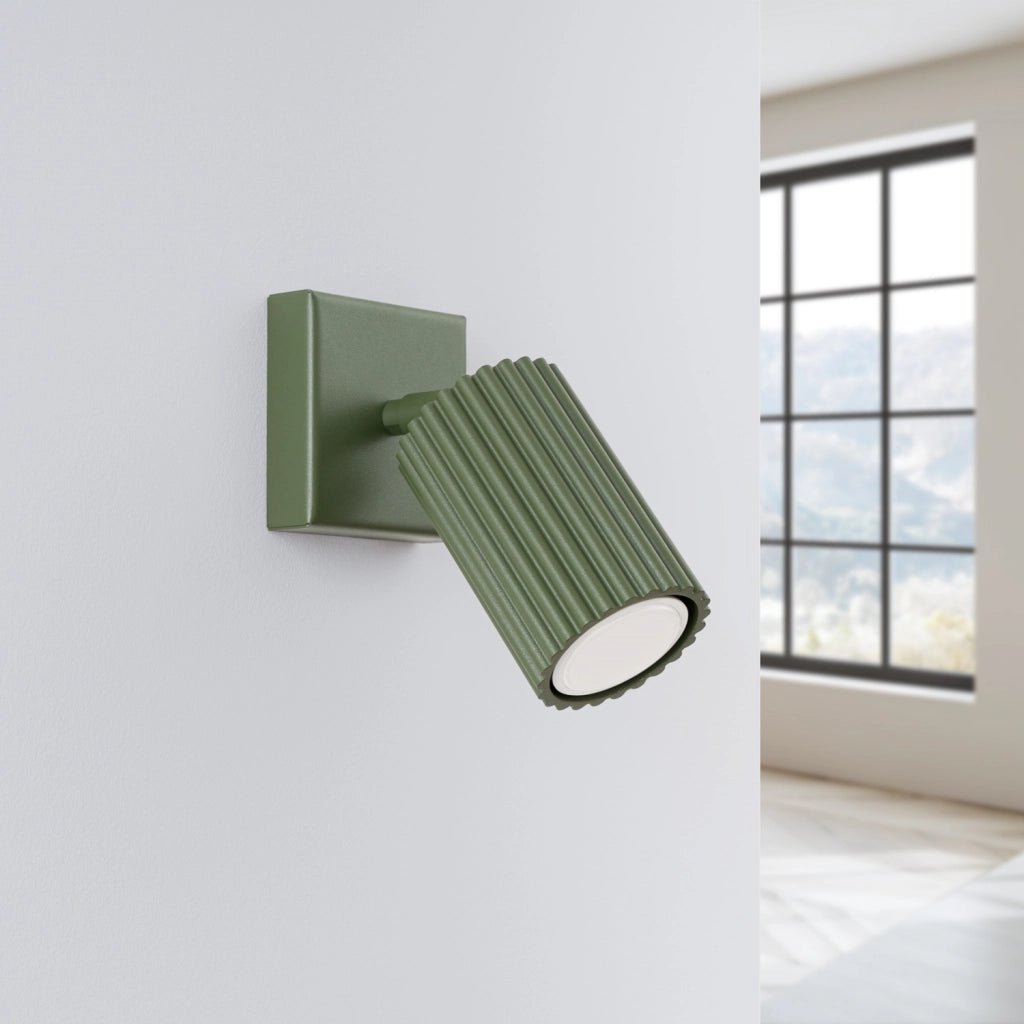 Applique Pure Lume GRAVIO verde oliva orientabile GU10