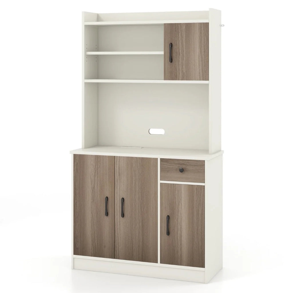 Mobile da cucina 100 x 40 x 180 cm spazio di archiviazione extra large design moderno legno ingegnerizzato bianco 20_0010225