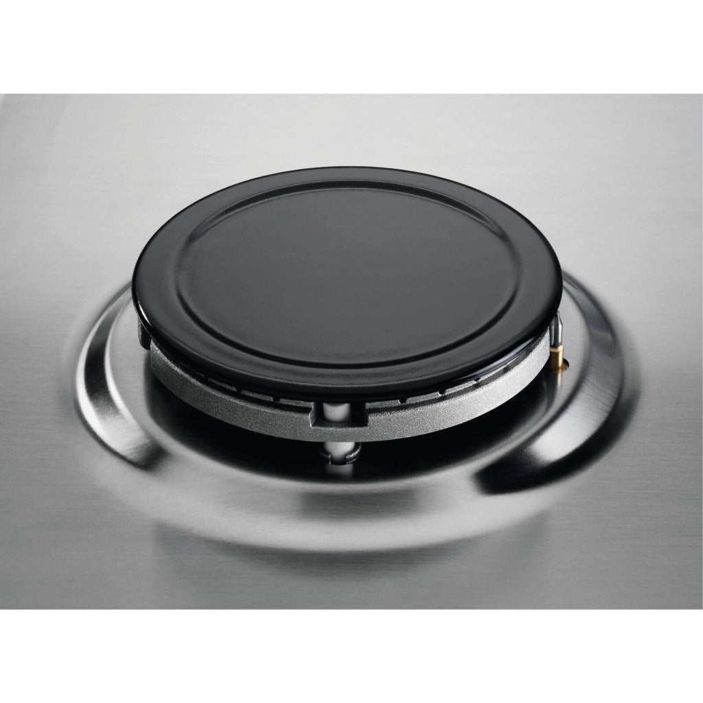 Electrolux EGS6414X Piano cottura a gas 60 cm 4 fuochi Wok multicorona 4000 W comandi laterali accensione elettronica Sicurgas colore Inox