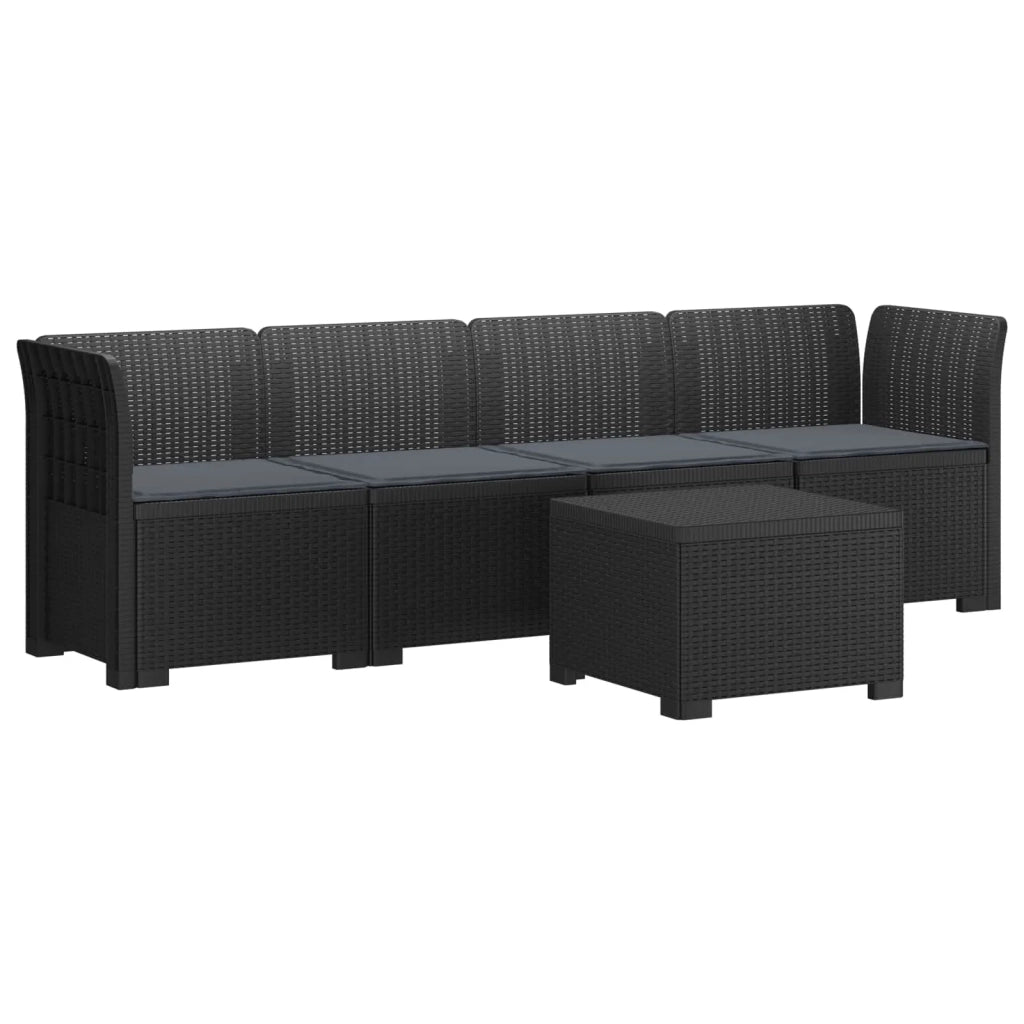 Divano da Giardino a 4 Posti con Cuscini in Stile Rattan PP 3443857