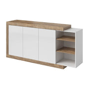 Buffet SINATRA – 180 cm in quercia e bianco lucido