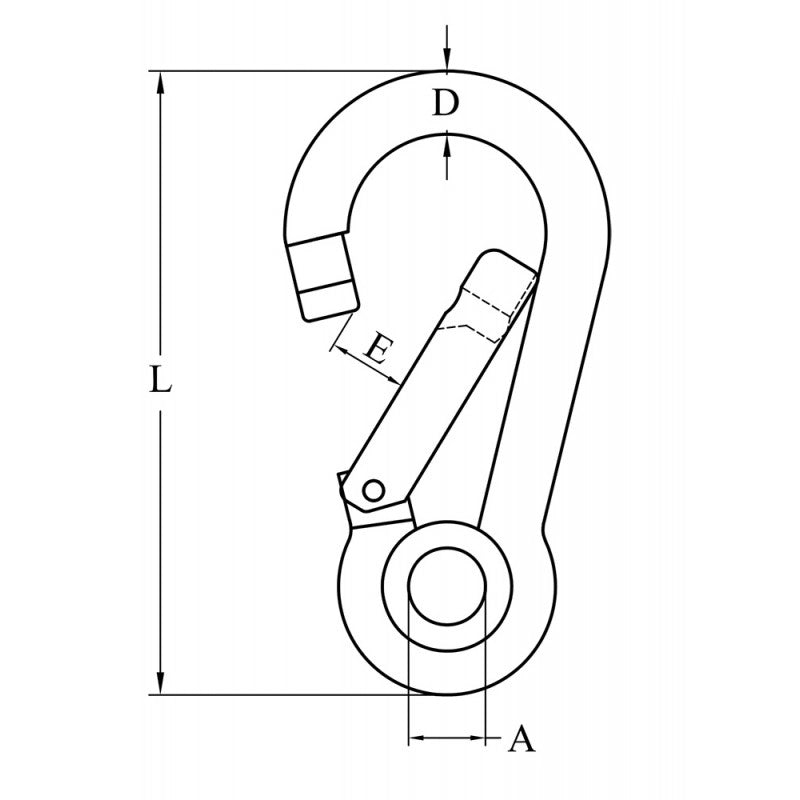 MOSCHET. INOX C/OCCHIO Ø MM.10X100