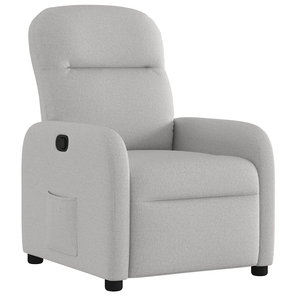 Poltrona Reclinabile in Tessuto Grigio Nuvola 4015531
