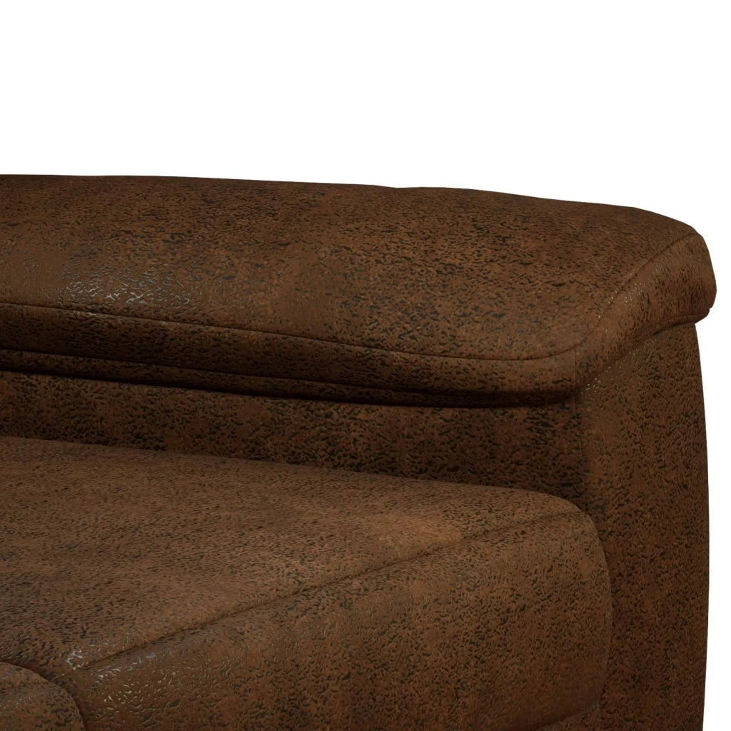 Set di divani 2 pcs Marrone Pelle Scamosciata Sintetica 3430639