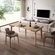 Consolle allungabile, 180x90x73cm, Per 8 persone, Gambe in legno, colore Rovere RF3005