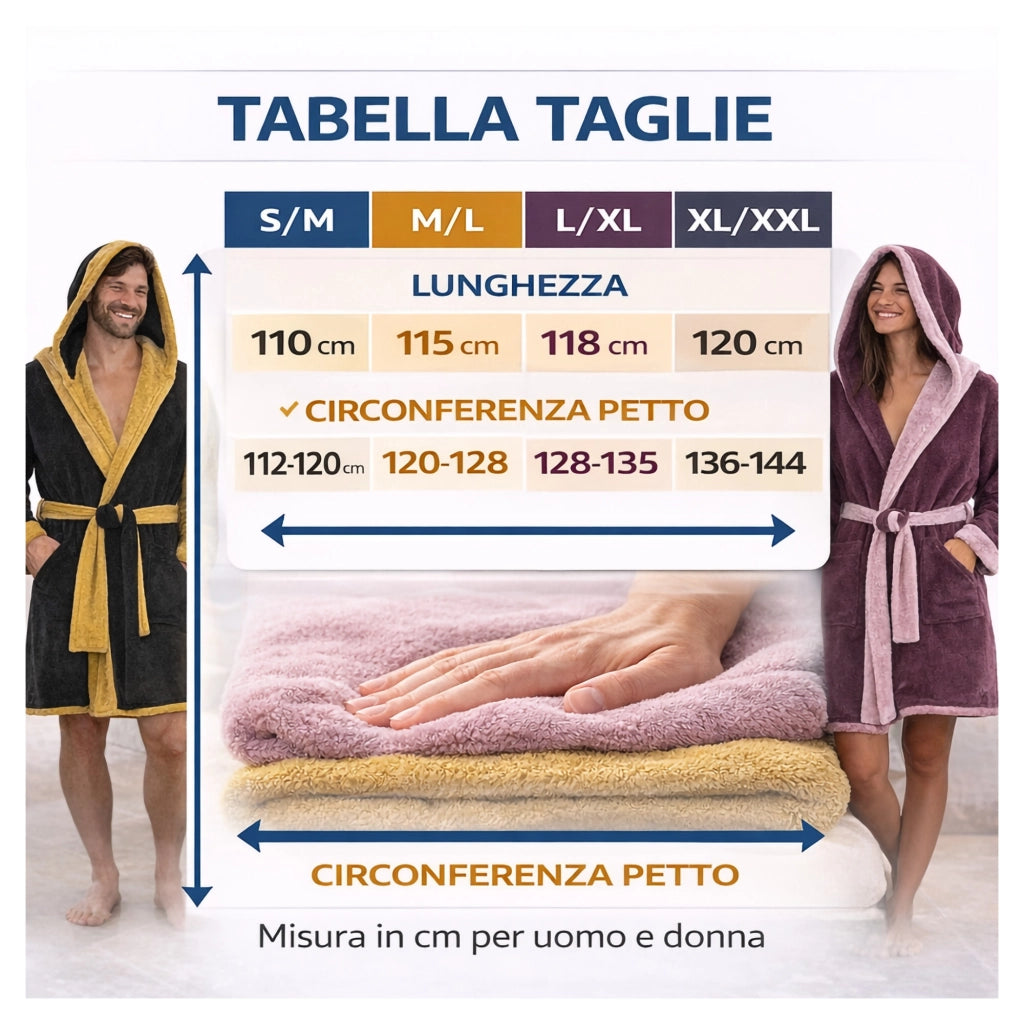 Sefane, Accappatoio 100% Cotone con Cappuccio Reversibile, Rosa