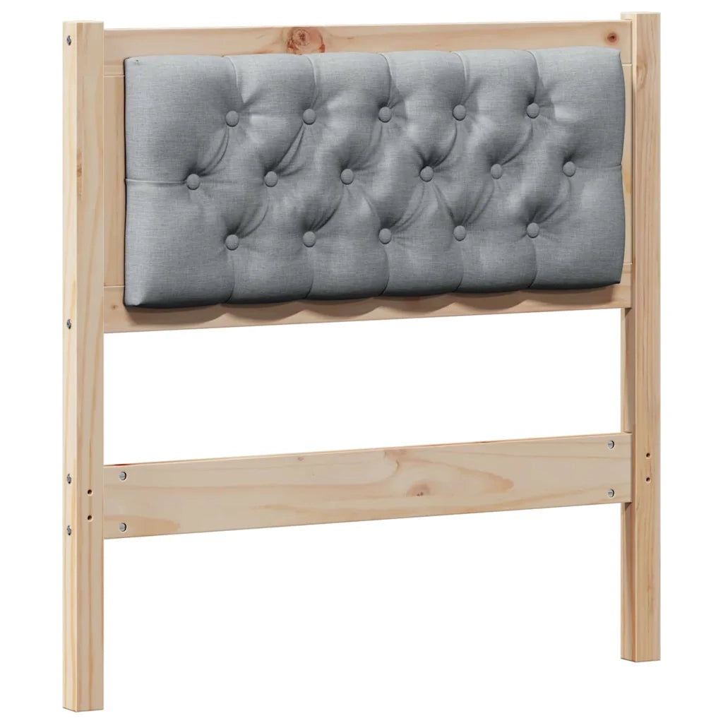Testiera | Testata Marrone e grigio chiaro 80 cm Legno di pino massello