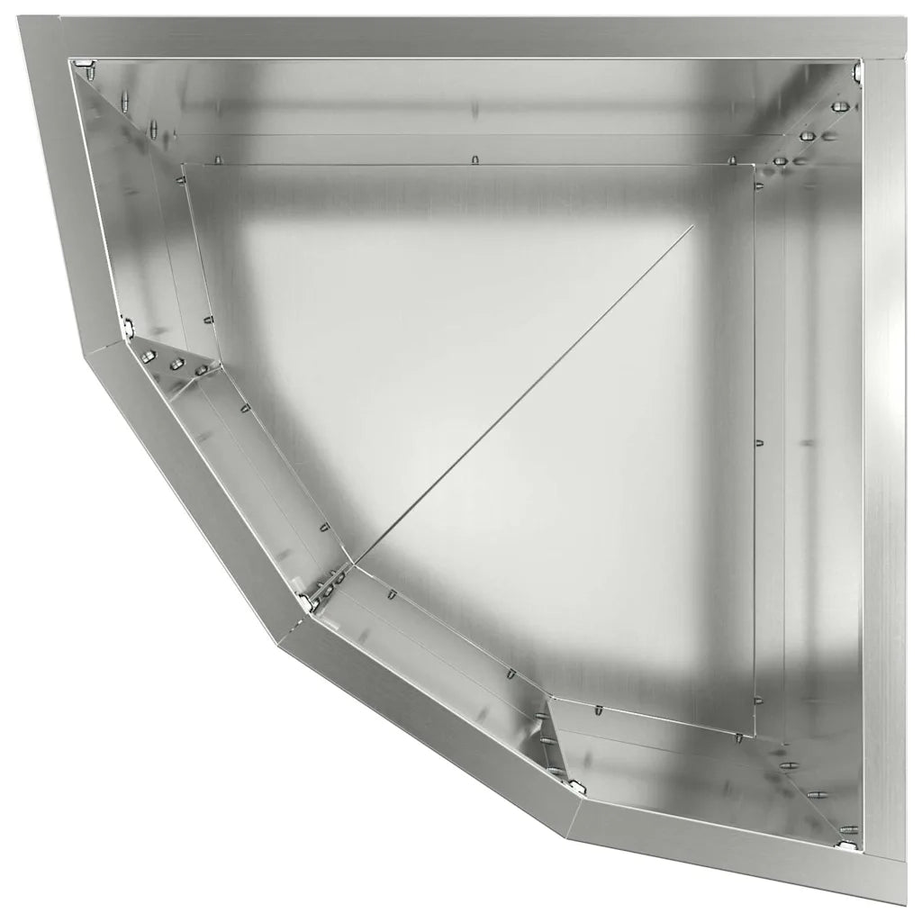 Vaso d'angolo Argento 30 x 30 x 35 cm Acciaio zincato 883659