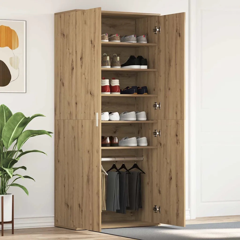 Mobile per scarpe con porta-Scarpiera Rovere artigianale 80 x 39 x 178 cm