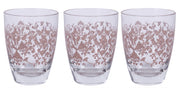 MAURY'S SISSI TRIS DI BICCHIERI PER ACQUA IN VETRO DESIGN ROSA