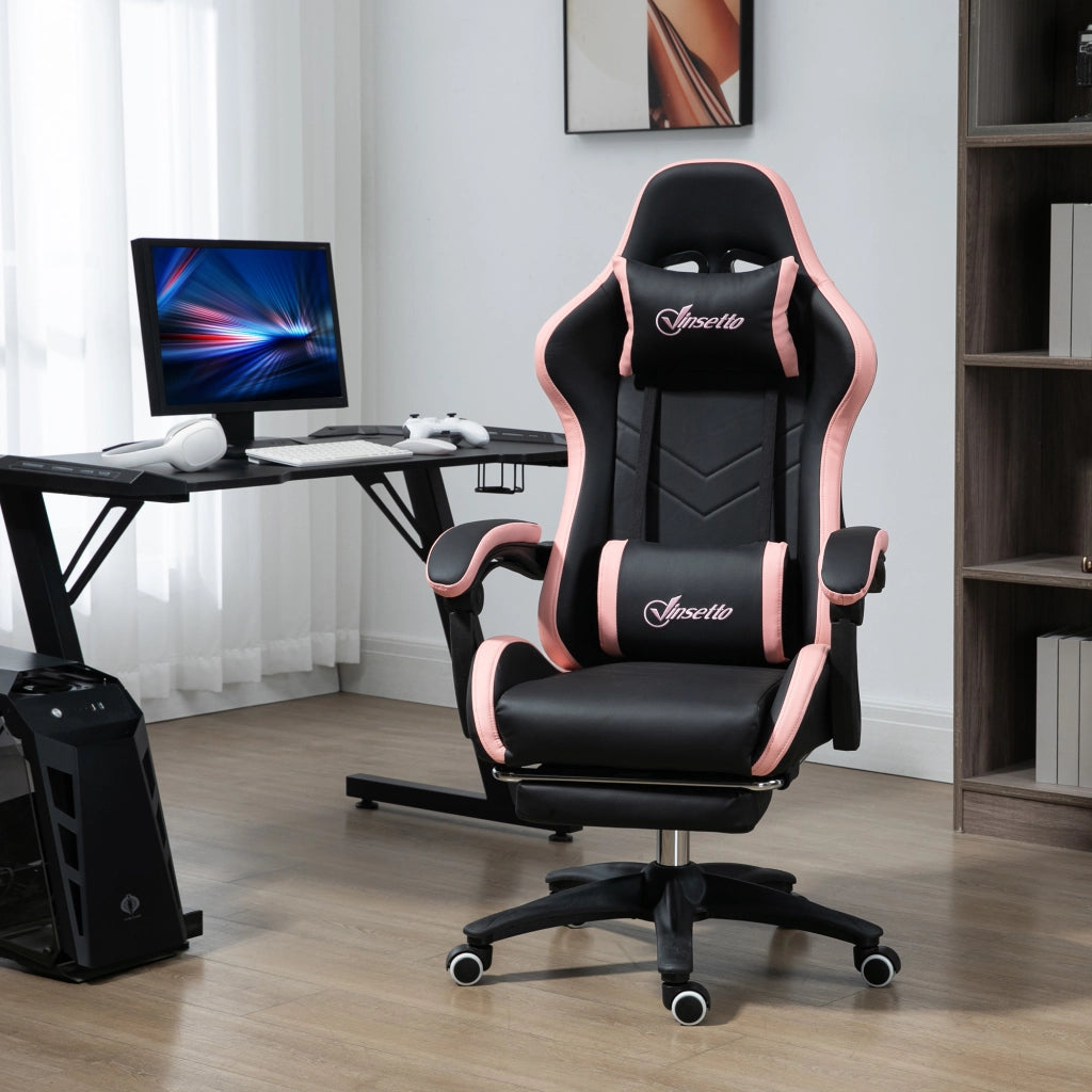 Sedia da ufficio gaming ¨C Minimal ¨C rosa e nero