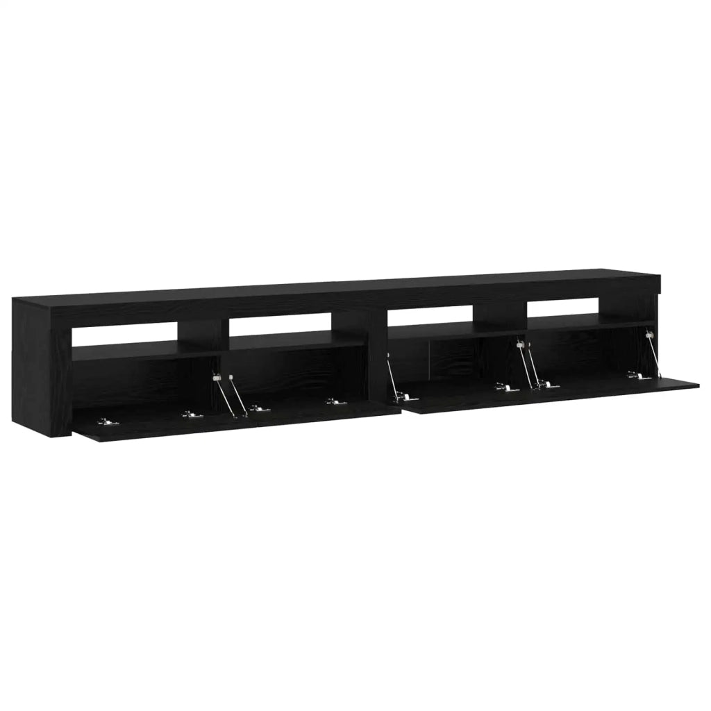 Mobile TV 2 pcs Rovere Nero 240 x 35 x 40 cm Legno multistrato 3332491