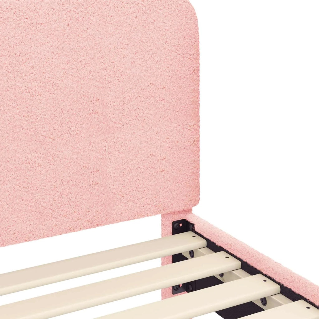 Struttura letto bambini con testata-Giroletto per bambini Rosa 80 x 200 cm Boucl¨¦ 989142