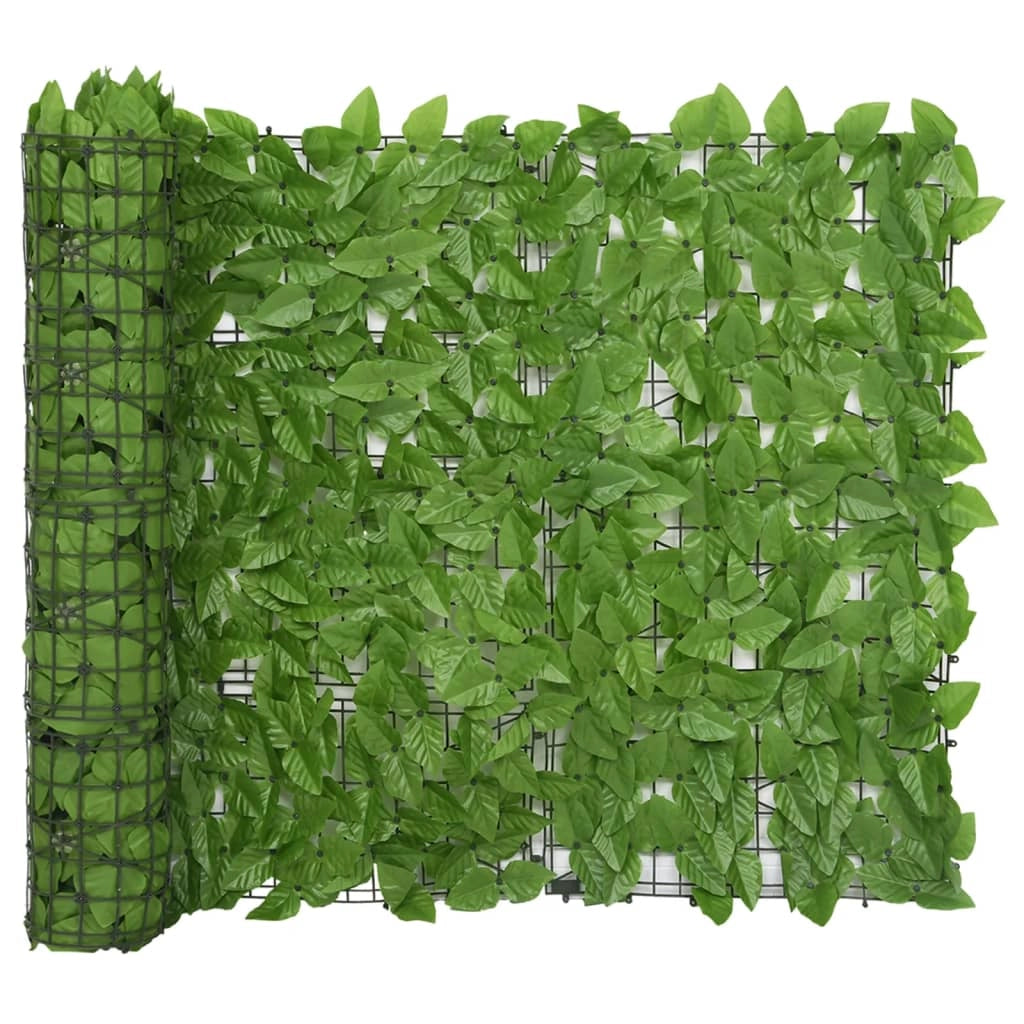 Schermo per balcone schermo per la privacy con foglie 500 x 100 cm verde 02_0010000