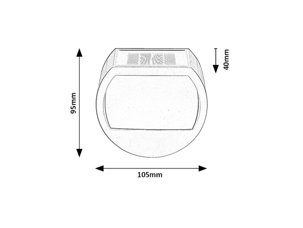 Applique esterna solare LED Narmada nera IP44 Rabalux