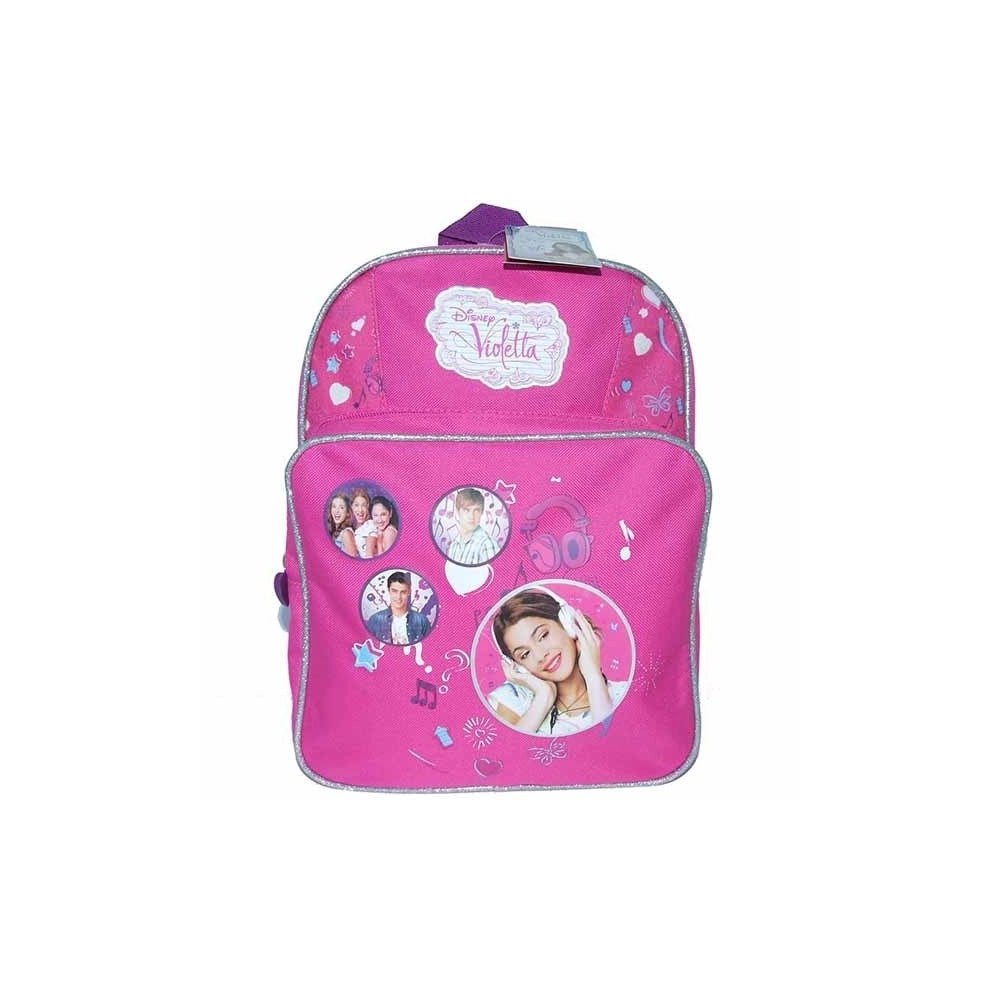 Trade Shop - Zaino Scuola Asilo E Tempo Libero In Microfibra E Pvc Zainetto Disney Violetta -