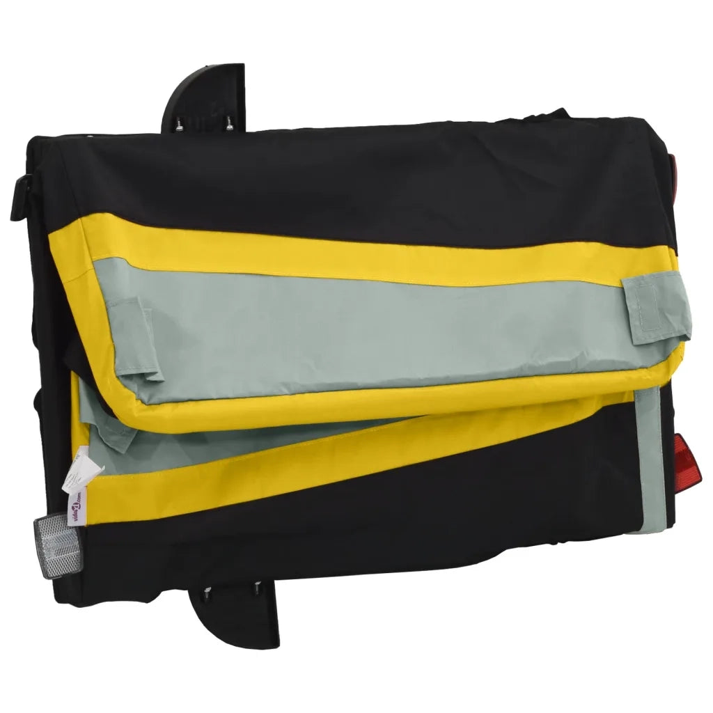 Rimorchio da Bici Nero e Giallo 45 kg in Ferro CFW5686507