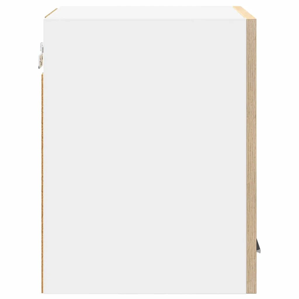 Armadio pensile con porta Riga 2 pcs Quercia Sonoma e Bianca 884119
