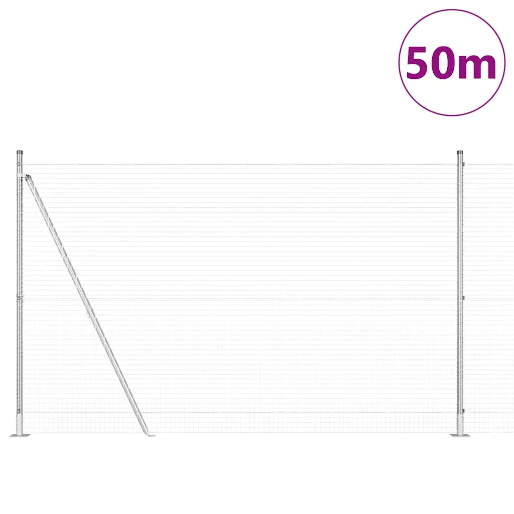 Palo della recinzione Argento 50 x 1,5 m (25 x 25 mm mesh)