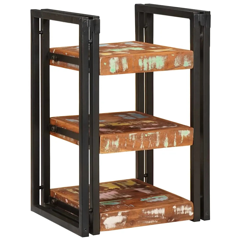 Comodino Marrone e Nero Legno massello di recupero 4016732