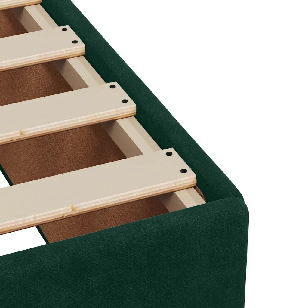 Giroletto senza Materasso Verde Scuro 80x200 cm in Velluto 3284598